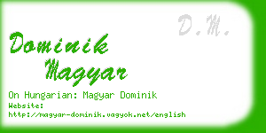 dominik magyar business card